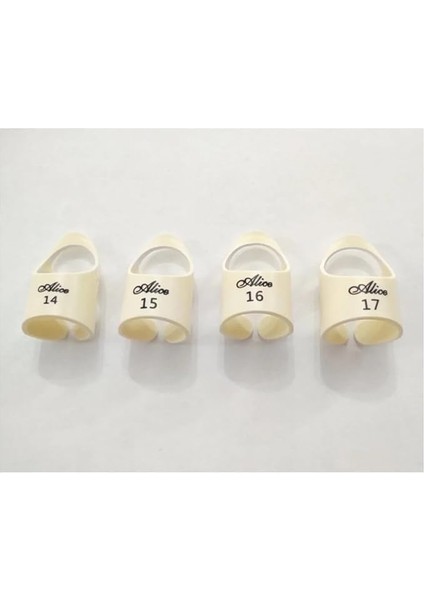 AP-30M2 Finger Picks Bej Parmak Tarzı Pena, Akustik Gitar Pena 14/15/16/17MM (4 Adet)