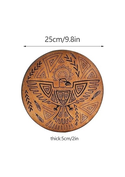 Şaman Davul, 10 Inç Şaman Kuş Desenli El Yapımı Şaman Davul Davul Sopa, Manevi Enstrüman, Zarif Görünüm, Sibirya Davul Ruhu Müzik Sembolü fiyatları