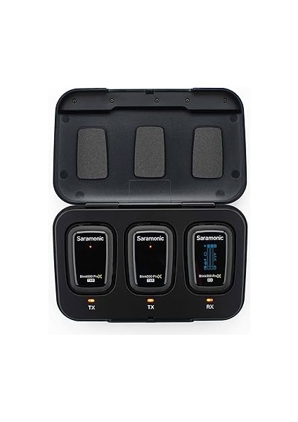 Blink 500 Prox B2R 2 Kişilik Kablosuz Klipsli Mikrofon Sistemi, Yerleşik Kayıt ve Yakalar fırsatları