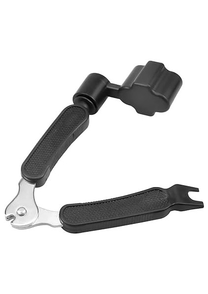 Gitar Tel Mili, 3'ü 1 Arada Tel Krankı, Tel Kesici, Tel Çekici, Gitar Için Çok Fonksiyonlu Onarım Aleti, Siyah modelleri