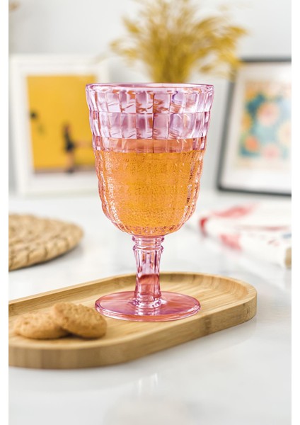 Allegra Mürdüm 6’lı Kadeh Bardak Seti 750 ml Akrilik Malzeme - Cam Değildir Kırılmaya Dayanıklı