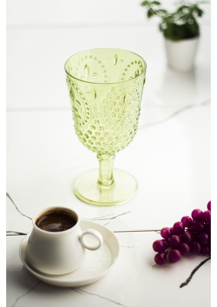 Akrilik Yeşil Tekli Kadeh & Su Meşrubat Kahve Yanı Bardağı 450 ml ( Cam Değildir ) fiyatları