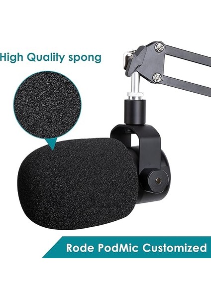 Podmic Pop Filtre - Mikrofon Rüzgar Koruması Köpüğü, Rode Podmic Podcasting Mikrofonu, Engellemek Için fırsatları