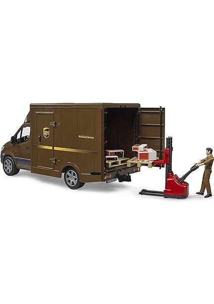 BR02678 Mercedes Benz Sprinter Ups Kargo Aracı Transpalet ve Figür indirimleri