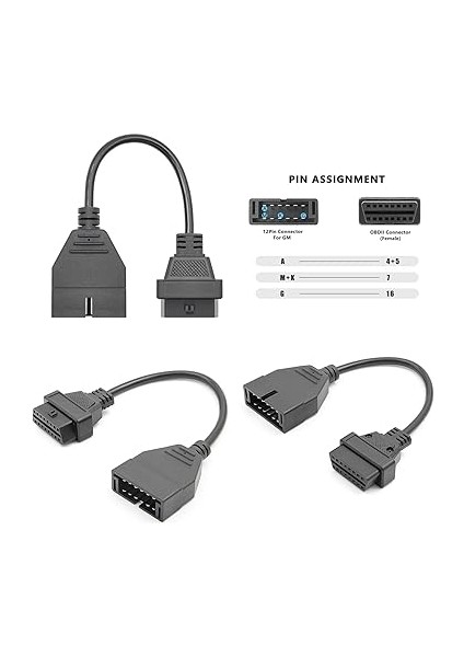 Gm 12 Pin Obd2 Uzatma Kablosu Obd-Obd2 16 Pin Konnektör Adaptörü Arıza Tespit Cihazı Ara Kablo indirimleri