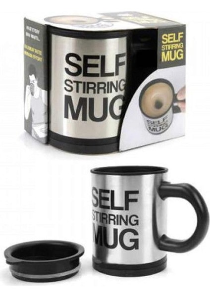 Kendini Karıştıran Bardak Termos Kupa Çay Kahve Bardağı Mikser Karıştırıcı Pratik Termos Kupa