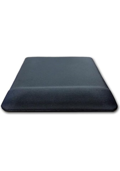 Kare Siyah Bilek Destekli Mouse Pad Ergonomik Kaymaz Taban Oyun ve Ofis Için Fare Altlığı Suya Tere Dayanıklı Mouse Pad (1 Adet)