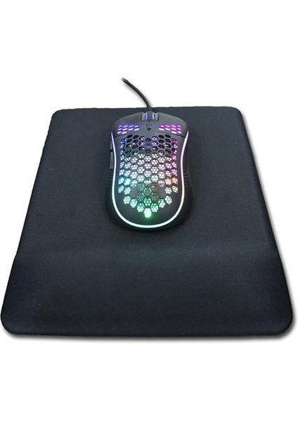 Kare Siyah Bilek Destekli Mouse Pad Ergonomik Kaymaz Taban Oyun ve Ofis Için Fare Altlığı Suya Tere Dayanıklı Mouse Pad (1 Adet) fiyatları
