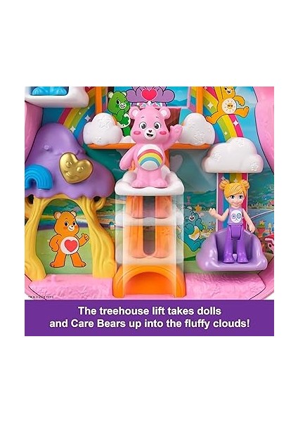 Pocket™ Care Bears Mikro Oyun Seti Polly Pocket ve Care Bears Bebekler ve Oyun Seti, Oyuncak Araba ve Temalı Aksesuarlar, Mini Seyahat Oyuncağı JCC14 modelleri