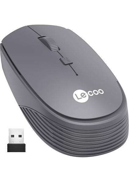 Lecoo WS202 2.4ghz Kablosuz 1200DPI Gri Optik Mouse 4 Tuşlu