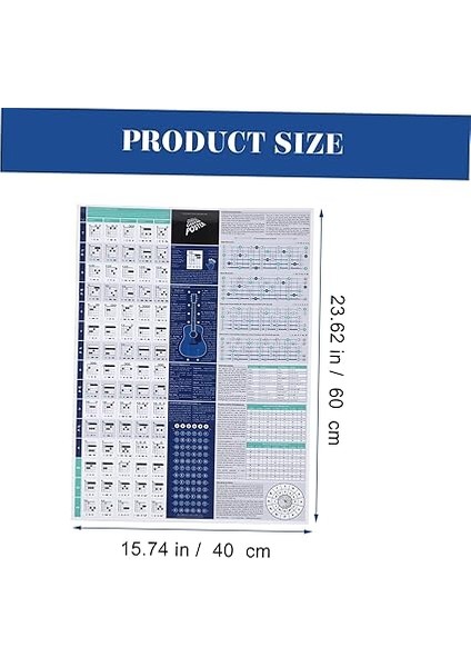 Gitar Akorları Poster Başlangıç ​​seviyesi Için Öğrenme Referansı Beşli Çemberi Tekerleği fiyatları