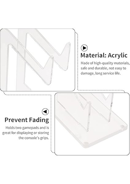 Şeffaf Akrilik Oyun Denetleyicisi Standı Tutucu, Çift Katmanlı Oyun Denetleyicisi Tutucu Standı, Evrensel Çift Gamepad Denetleyici Tutucu Aksesuarları, Masa Masası Için Kulaklıklar Kulaklık Standı modelleri