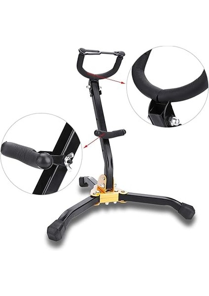 Tenor Saksafon Aksesuarları Uzatılabilir Stand, Tenor Saksafon Standı Saksafon Montajı, Metal Katlanabilir Ayarlanabilir Alto Tenor Saksafon Tripod Standı fırsatları