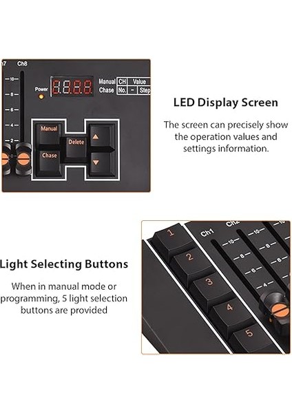 Dmx Denetleyici Dmx 512 40 Kanal Sahne Dj Işık Denetleyicisi, Dj Işıkları Için Parti Işığı Gösterileri Disko Pub Işığı Denetleyicisi Kapatma Belleği ile Konsol Paneli Tip-C Dmx Işık Denetleyic fırsatları