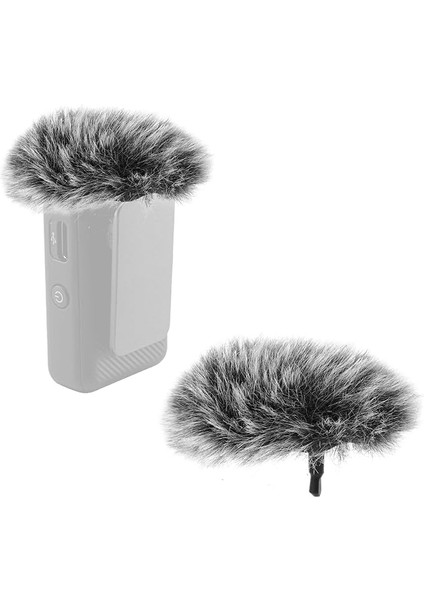 Djı Mıc 2 Için 2 Paket Mikrofon Ön Cam, Kürklü Rüzgar Muff Mikrofon Köpük Mikrofon Kapağı Pop Filtresi Mikrofon Için (Gri)