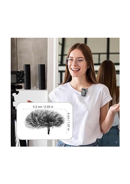 Djı Mıc 2 Için 2 Paket Mikrofon Ön Cam, Kürklü Rüzgar Muff Mikrofon Köpük Mikrofon Kapağı Pop Filtresi Mikrofon Için (Gri) fiyatları