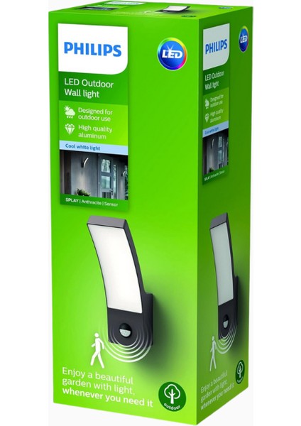 Splay LED Sensörlü Dış Duvar Lambası 12W 4000K Antrasit indirimleri