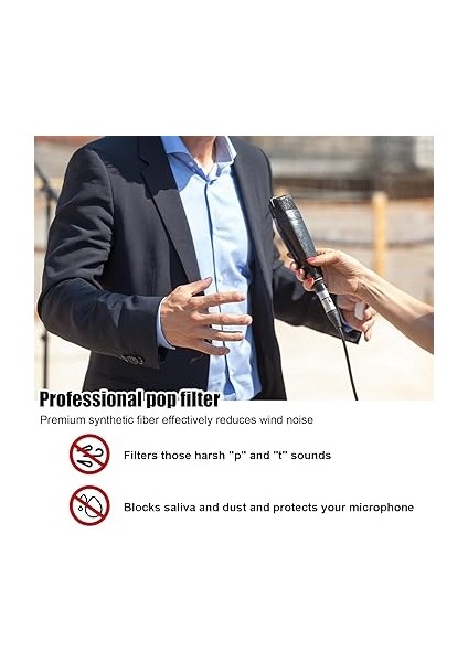 Djı Mıc 2 Için 2 Paket Mikrofon Ön Cam, Kürklü Rüzgar Muff Mikrofon Köpük Mikrofon Kapağı Pop Filtresi Mikrofon Için (Gri) fırsatları