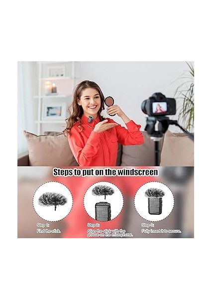 Djı Mıc 2 Için 2 Paket Mikrofon Ön Cam, Kürklü Rüzgar Muff Mikrofon Köpük Mikrofon Kapağı Pop Filtresi Mikrofon Için (Gri) indirimleri