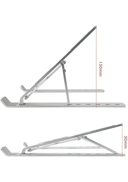 Plus ADS-AL05 Alüminyum Ayarlı Laptop Macbook Notebook Yükseltici Tutucu Stand modelleri