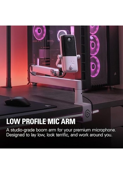 Wave Mic Arm Lp White - Temiz Bir Çalışma Alanı Için Birinci Sınıf Düşük Profilli Mikrofon Kolu, Masa Kelepçesi, Çok Yönlü, Tam Ayarlanabilir, Podcast, Akış, Oyun, Ev Ofis Için Ideal fiyatları