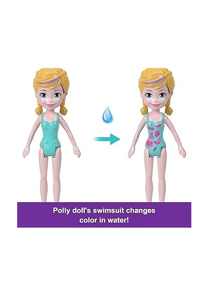 Pocket Su Oyunu ve Renk Değişimi Aksesuarlarıyla Taşınabilir Tekne Oyun Seti, Unicorn Dream Cruise 1 Bebek ve 23 Toplam Parça Içerir fırsatları