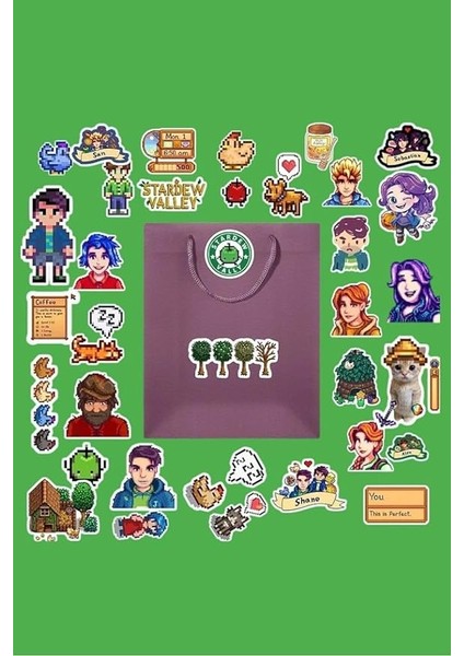 Major Selection Stardew Valley Sticker Paketi/bullet Journal Defter Çıkartma Ajanda Laptop Etiket, 4687435476874