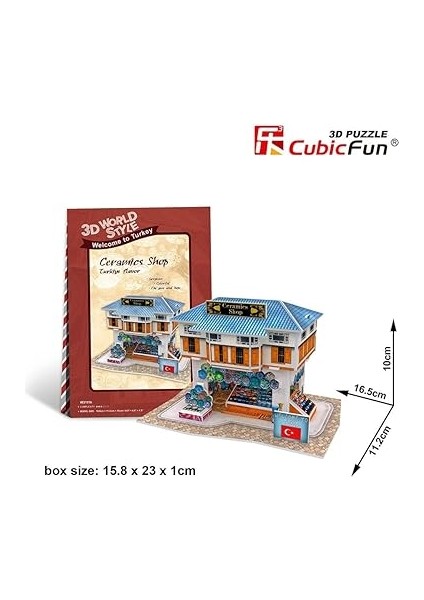 CUB/W3111H 3D 25 Parça Puzzle Türk Seramik Mağazası modelleri