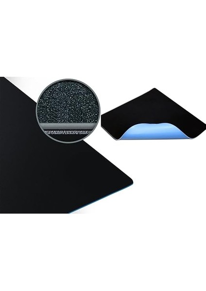 LN-53146 Siyah Mavi Taban Suya Dayanıklı 30CM x 40CM Ofis + Gaming Kayma Yapmaz, Titreme Yapmayan Mouse Pad (Medium) fırsatları