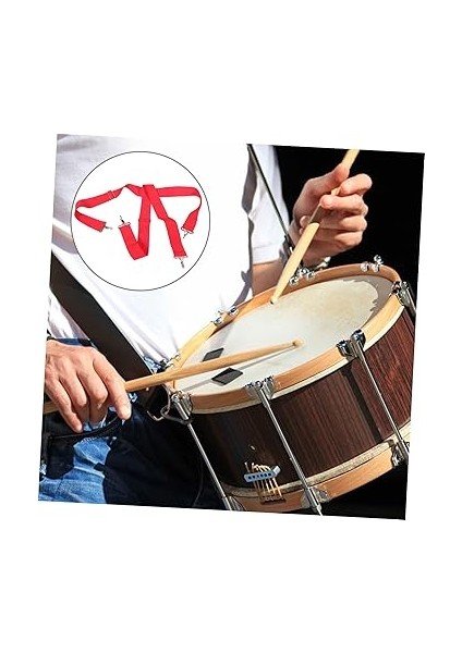 Davul Kemeri Için Ayarlanabilir Tuzak Toka Kayışlar Davul Kayışı Değiştirme Enstrüman Aksesuarı Trampet Aksesuarı Alet Kemeri Davul Omuz Askısı Polipropilen Kırmızı fiyatları