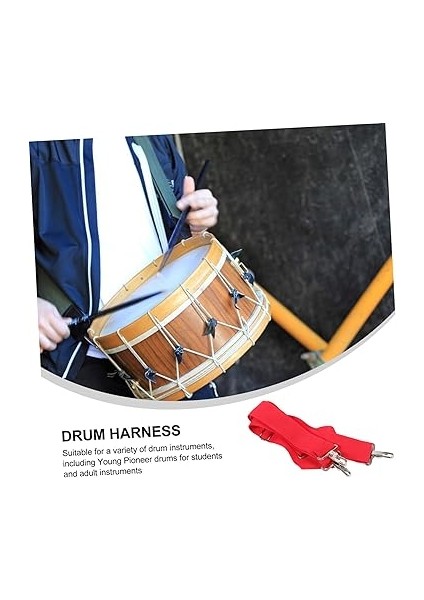 Davul Kemeri Için Ayarlanabilir Tuzak Toka Kayışlar Davul Kayışı Değiştirme Enstrüman Aksesuarı Trampet Aksesuarı Alet Kemeri Davul Omuz Askısı Polipropilen Kırmızı modelleri