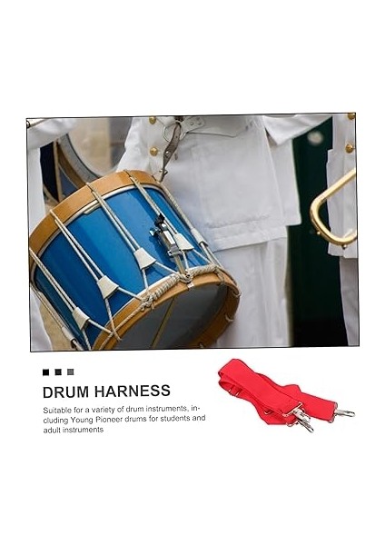 Davul Kemeri Için Ayarlanabilir Tuzak Toka Kayışlar Davul Kayışı Değiştirme Enstrüman Aksesuarı Trampet Aksesuarı Alet Kemeri Davul Omuz Askısı Polipropilen Kırmızı fırsatları