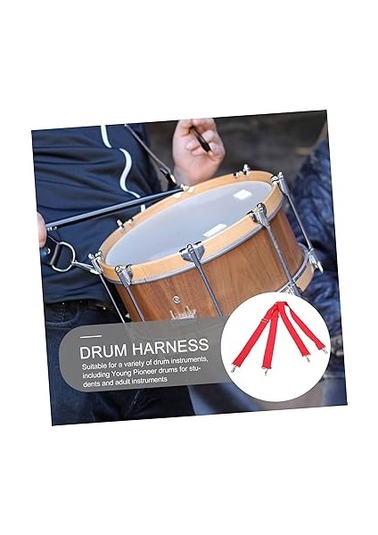 Davul Kemeri Için Ayarlanabilir Tuzak Toka Kayışlar Davul Kayışı Değiştirme Enstrüman Aksesuarı Trampet Aksesuarı Alet Kemeri Davul Omuz Askısı Polipropilen Kırmızı indirimleri