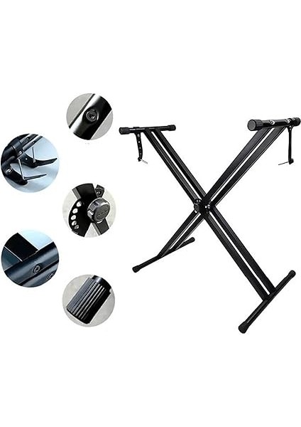 Evrensel Katlanır Piyano Klavye Standı Braketi Dijital Piyano Mıdı Klavye Için Kaymaz Kauçuk Kapaklı Çift x Tarzı Ağır Hizmet Tipi Metal Malzeme fiyatları