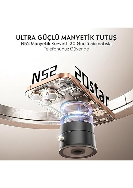 A2 Pro 180 Derece Dönebilen Vakumlu Tasarım Araç Içi Telefon Tutucu fiyatları