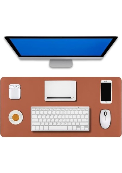 L Deri Mouse Pad,ofis Mouse Pad,masa Matı Sümen,konforlu Mouse Pad,çift Yönlü Mouse Pad (Kahverengi)