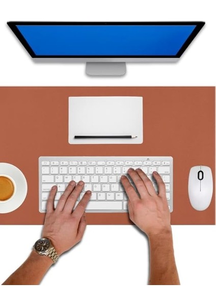 L Deri Mouse Pad,ofis Mouse Pad,masa Matı Sümen,konforlu Mouse Pad,çift Yönlü Mouse Pad (Kahverengi) modelleri