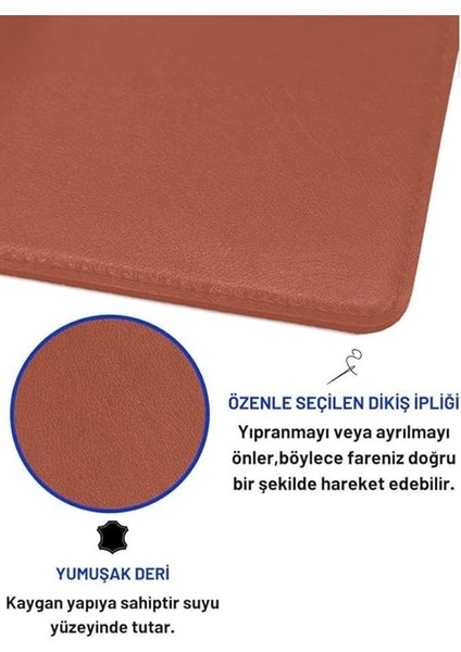L Deri Mouse Pad,ofis Mouse Pad,masa Matı Sümen,konforlu Mouse Pad,çift Yönlü Mouse Pad (Kahverengi) fırsatları