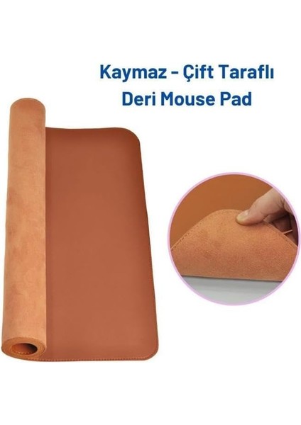 L Deri Mouse Pad,ofis Mouse Pad,masa Matı Sümen,konforlu Mouse Pad,çift Yönlü Mouse Pad (Kahverengi) indirimleri