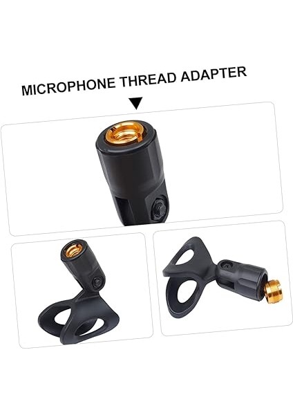 2 Adet Mikrofon Standı Adaptörü Li Ten Dönüştürücü Vida Pratik Kullanım Için Hafif ve Kompakt Tasarım indirimleri