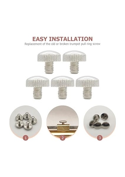 5 Adet Profesyonel Trompet Yüzük Çekme Vida Değiştirme Aksesuarları Müzik Aletleri Parçaları Yüksek Kalite Kolay Kurulum Dayanıklı Malzeme indirimleri