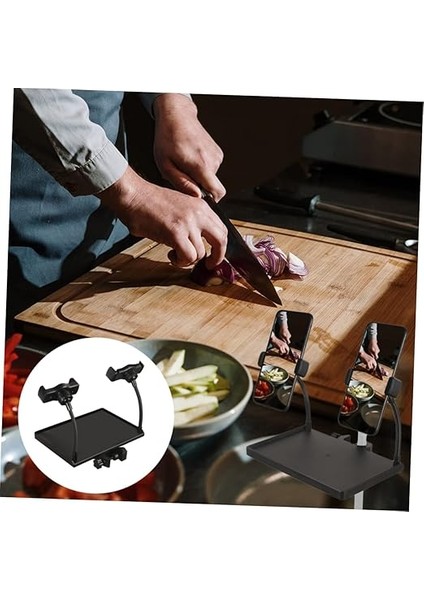 Mikrofon Standı Tepsisi Çok Fonksiyonlu Müzik Standı Aksesuarı Telefon Tutucu ile Kelepçe Canlı Yayın ve Kayıt Için Uygun Yüksek Kenarlı Güvenli Tasarım modelleri