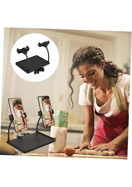 Mikrofon Standı Tepsisi Çok Fonksiyonlu Müzik Standı Aksesuarı Telefon Tutucu ile Kelepçe Canlı Yayın ve Kayıt Için Uygun Yüksek Kenarlı Güvenli Tasarım fırsatları