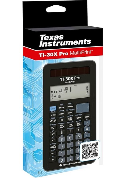 Instruments TI-30X Pro Mathprint Okul Hesap Makinesi (4 Satırlı Yüksek Çözünürlüklü Ekran, Güneş Enerjisi ve Pille Çalışır), Siyah indirimleri