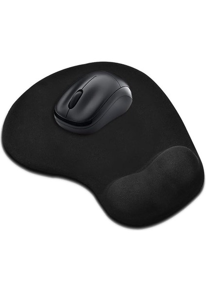 Mouse Pad Bilek Destekli Jel Mouse Pad,ergonomik Kaymaz Taban,oyun ve Ofis Için Fare Altlığı,suya Dayanıklı, Renk Seçenekli, 26X21CM Ideal Ölçü (Siyah)