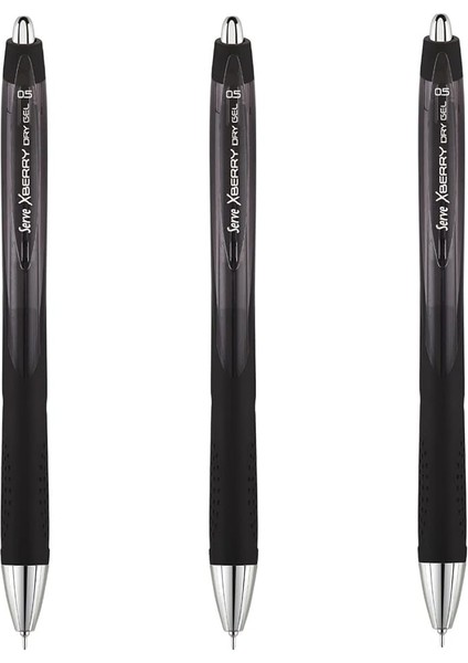 Xberry Jel Kalem 05MM Igne Uc Sıyah 01 3lu Set