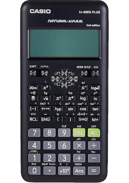 FX-82ESPLUSBK Casio Bilimsel Fonksiyonlu Hesap Makinesi, 16.2 x 8 x 1.38 Cm, 252 Fonksiyon