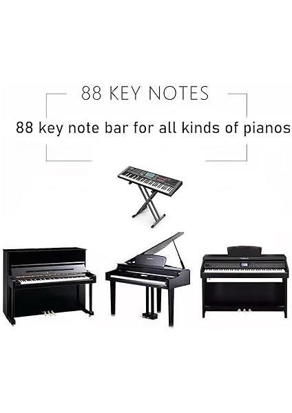 Başlayanlar Için Piyano Kılavuzu, Çıkarılabilir Piyano Klavyesi Nota Etiketleri, 88 Tuş Için, Tam Boy, Silikon, Tekrar Kullanılabilir, Çıkartma Gerekmez, Kutu ile Birlikte Gelir fırsatları