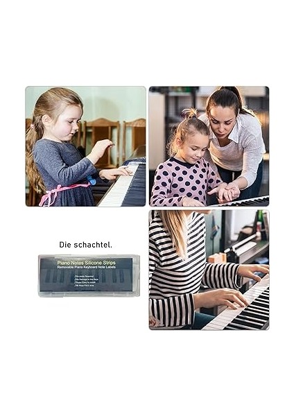 Başlayanlar Için Piyano Kılavuzu, Çıkarılabilir Piyano Klavyesi Nota Etiketleri, 88 Tuş Için, Tam Boy, Silikon, Tekrar Kullanılabilir, Çıkartma Gerekmez, Kutu ile Birlikte Gelir indirimleri