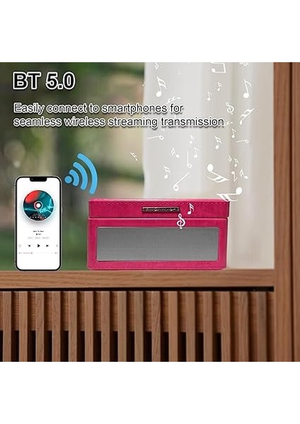 Çalar, Çok Fonksiyonlu Tepsi Tipi Bt Casette Record Player Kızılötesi Uzaktan Kumanda, Kablosuz Müzik Akışı, Ev Için Bellek Kartı Oynatmayı Destekler, Dış Mekan Kullanımı (Rosa) fırsatları